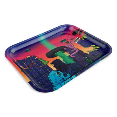 Ooze Rolling Tray - Metal - Large Best Sales Price - Rolling Papers & Supplies