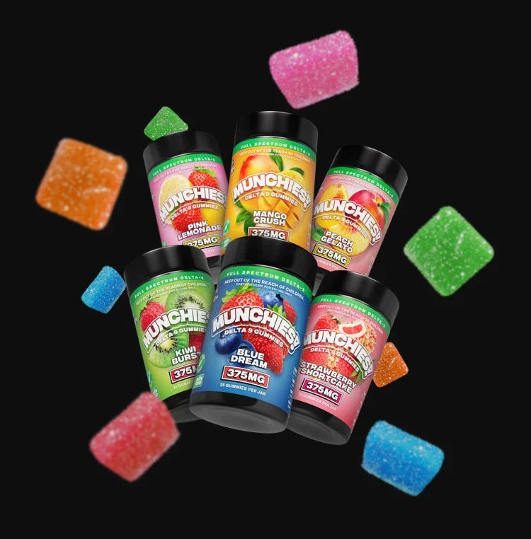 Delta Munchies Pink Lemonade Delta 9 Gummies 375mg/600mg Best Sales Price - Gummies