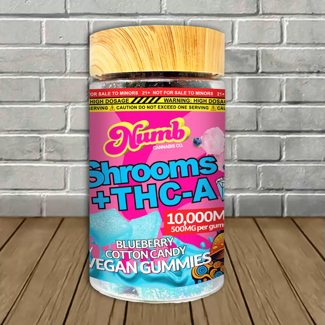 Numb Cannabis Co Live Resin Shrooms + THCa Gummies 10000mg Best Sales Price - Gummies