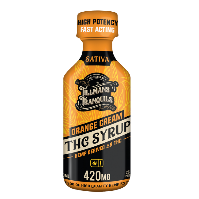 Tillmans Tranquils Orange Cream Delta 9 THC Syrup – 420mg Best Sales Price - Edibles