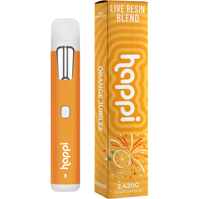 Happi Orange Jubilee - 2G Disposable Live Resin Blend Best Sales Price - Vape Pens