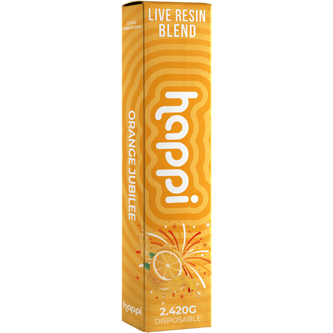 Happi Orange Jubilee - 2G Disposable Live Resin Blend Best Sales Price - Vape Pens