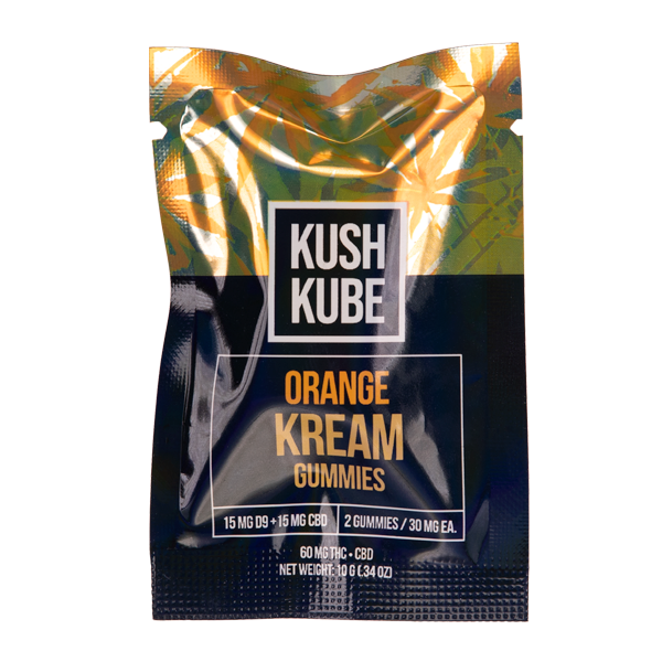 Orange Kream 2ct Kush Kube Gummies best price