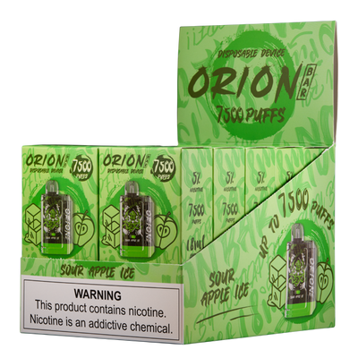 Sour Apple Ice Orion Bar 7500 Best Sales Price - Disposables