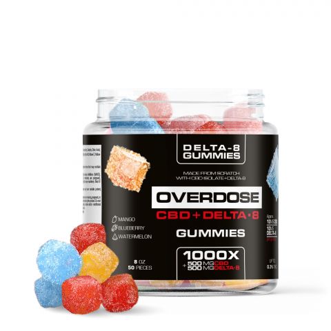 OVERDOSE CBD & Delta-8 THC Gummies 1000X Best Sales Price - Gummies