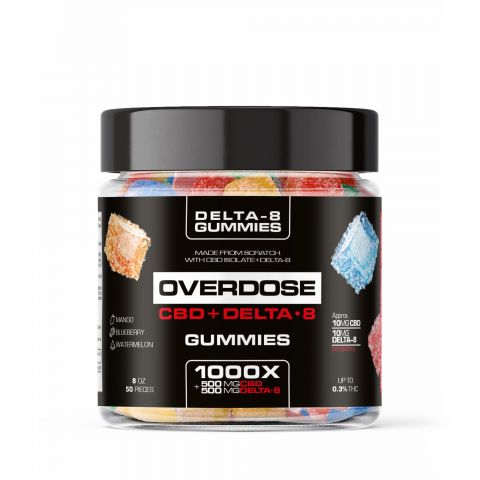 OVERDOSE CBD & Delta-8 THC Gummies 1000X Best Sales Price - Gummies