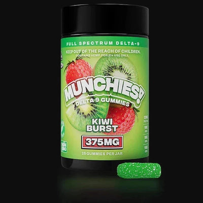 Delta Munchies Kiwi Burst Delta 9 Gummies 375mg/600mg Best Sales Price - Gummies