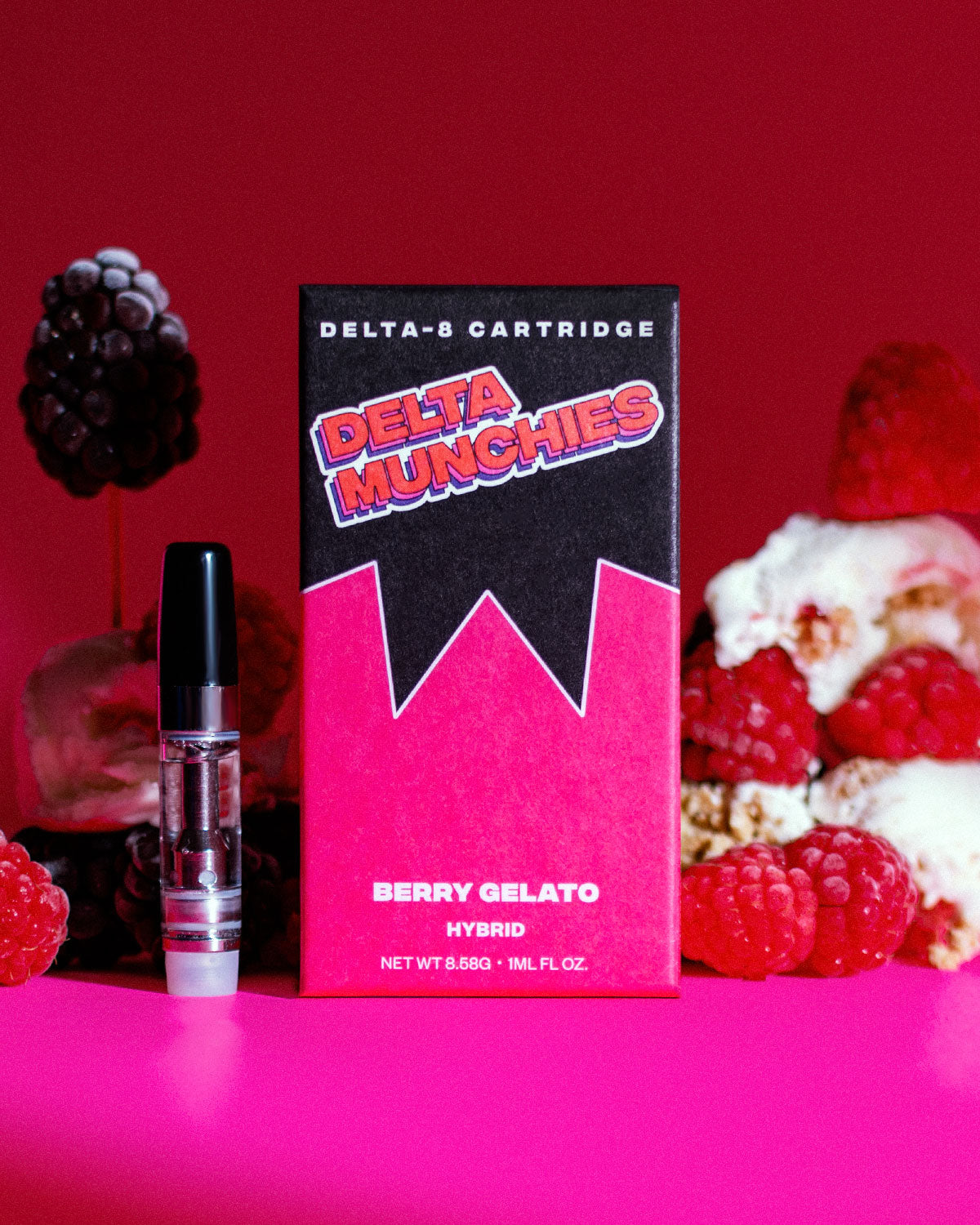 Delta Munchies Berry Gelato 1G Delta 8 Cart Best Sales Price - Vape Cartridges