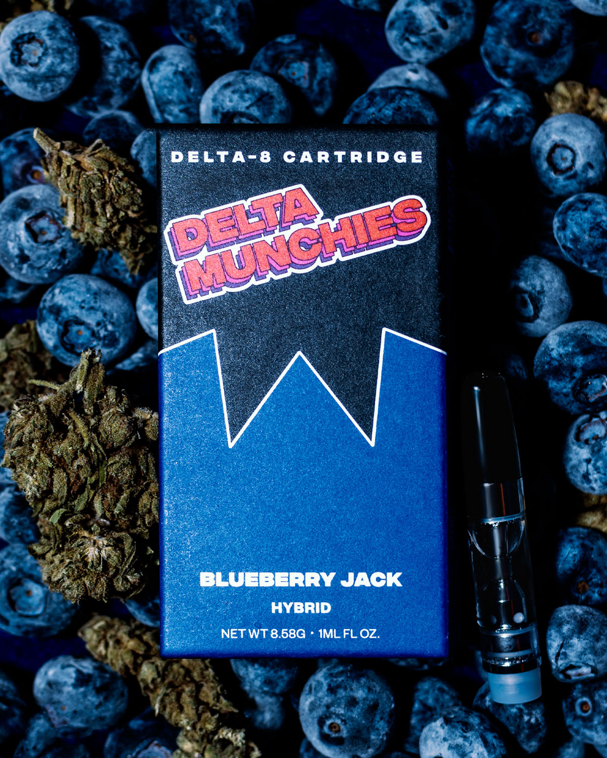 Delta Munchies Blueberry Jack 1G Delta 8 Cart Best Sales Price - Vape Cartridges