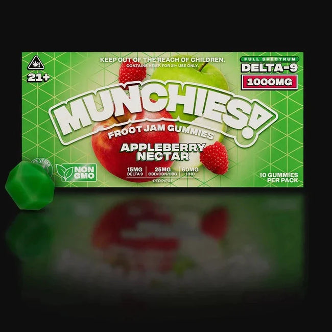 Delta Munchies Apple Berry Nectar 1000mg Delta 9 Gummies Best Sales Price - Gummies