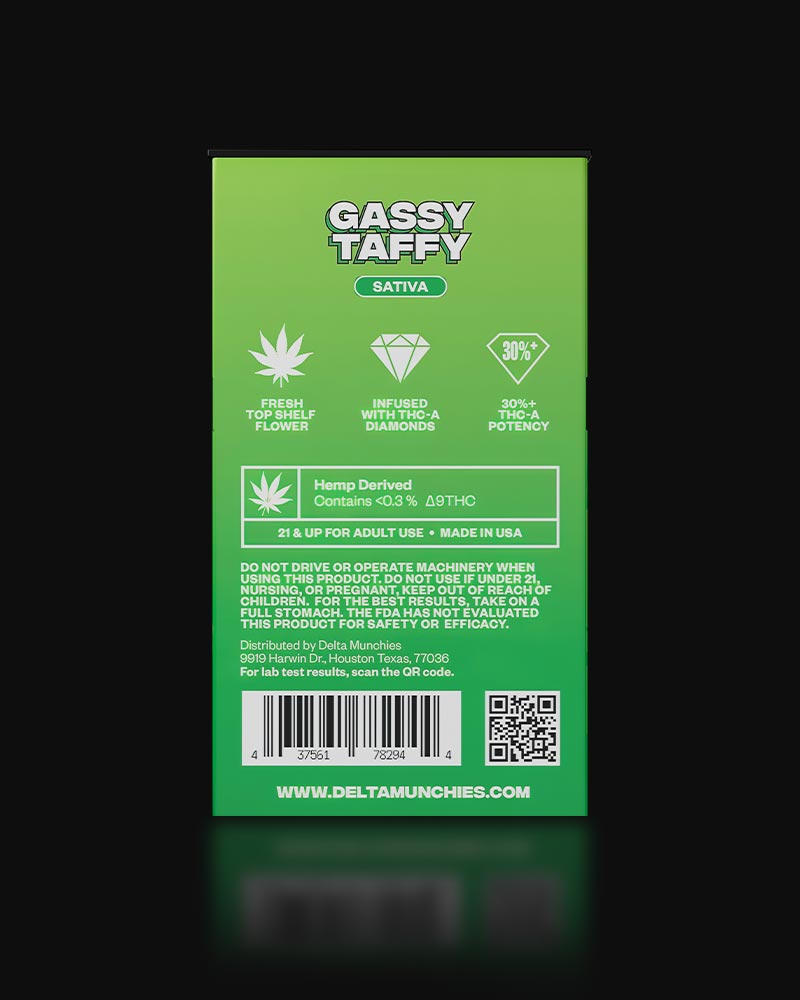 Delta Munchies Gassy Taffy 1g THCA Infused Prerolls (5 Pack) Best Sales Price - Pre-Rolls