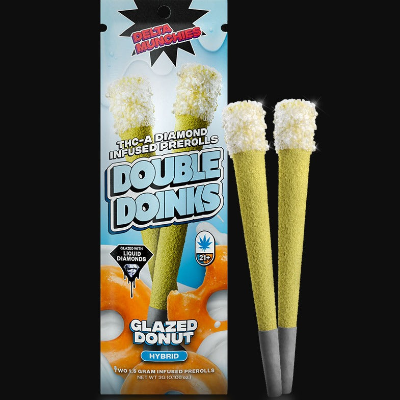 Delta Munchies Glazed Donut Infused Prerolls (2 Pack) Best Sales Price - Pre-Rolls