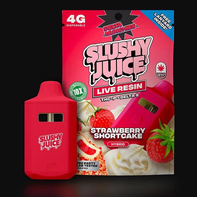 Delta Munchies Strawberry Shortcake Slushy Juice 4G THC-P Vape Best Sales Price - Vape Pens