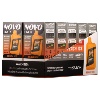 Peach Ice Novo Bar AL6000 Best Sales Price - Disposables