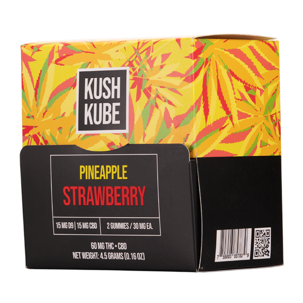 Pineapple Strawberry 2ct Kush Kube Gummies Best Sales Price - Gummies