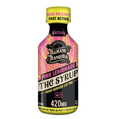 Tillmans Tranquils Pink Lemonade Delta 9 THC Syrup – 420mg Best Sales Price - Edibles