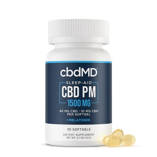 cbdMD PM Softgel Capsules 1500mg 30 Count Best Sales Price - Edibles