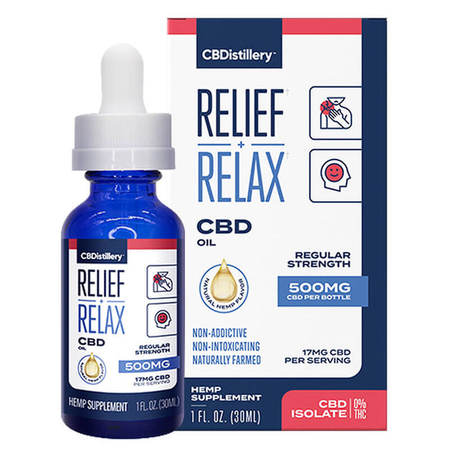 Relief + Relax CBD Isolate Oil Tincture – CBDistillery Best Sales Price - Tincture Oil