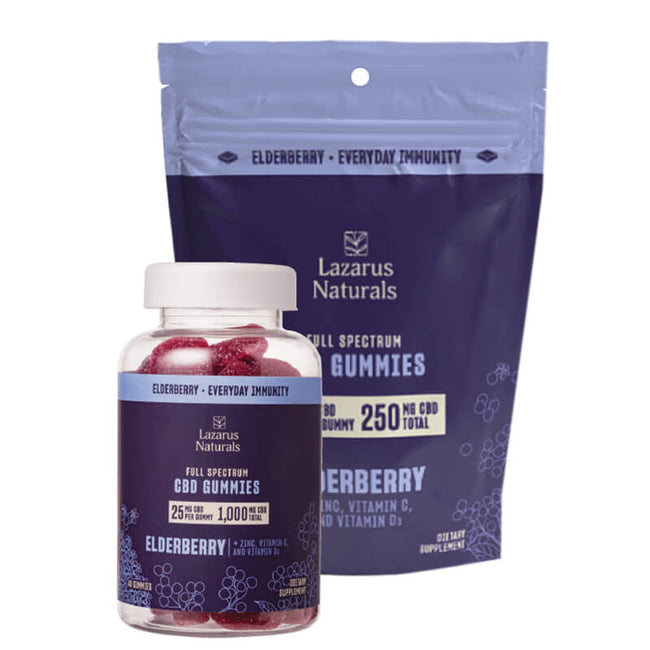 Full Spectrum CBD Gummies – Elderberry – Lazarus Naturals Best Sales Price - Gummies