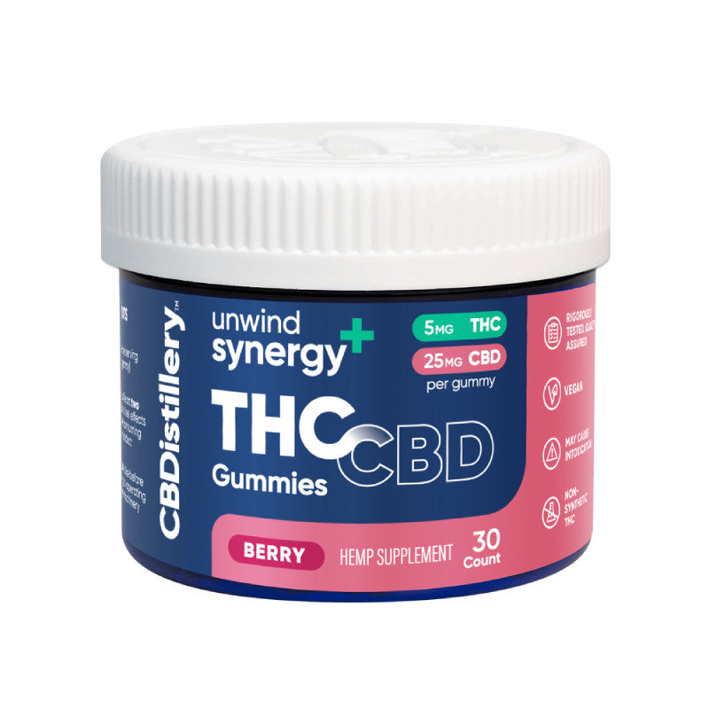 Unwind Synergy CBD + THC Gummies – Berry – CBDistillery Best Sales Price - Gummies