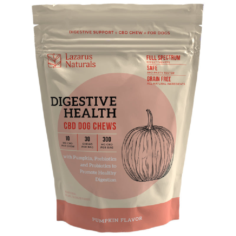 Full Spectrum CBD Dog Chews for Digestive Health – Pumpkin – Lazarus Naturals Best Sales Price - Pet CBD