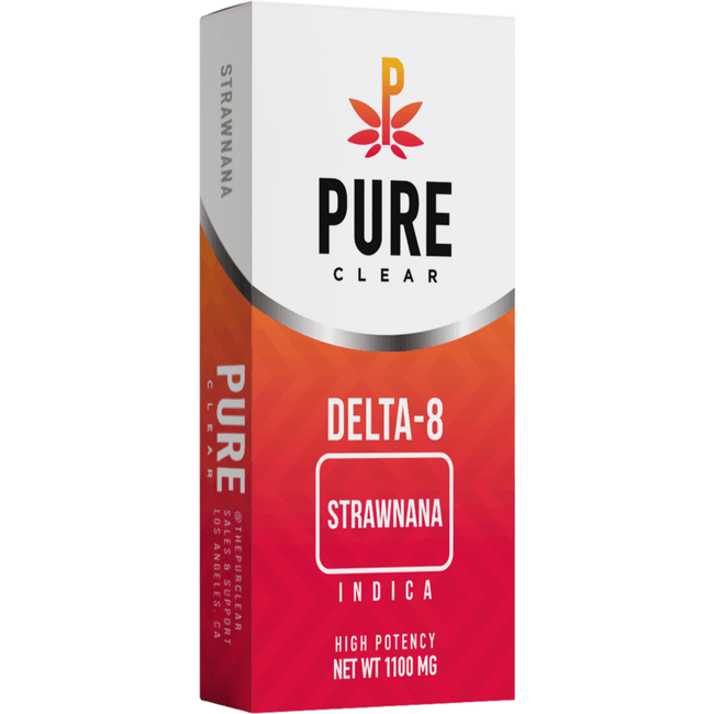 Happi Pure Clear Strawnana Delta-8 1G Cartridge Best Sales Price - Vape Cartridges