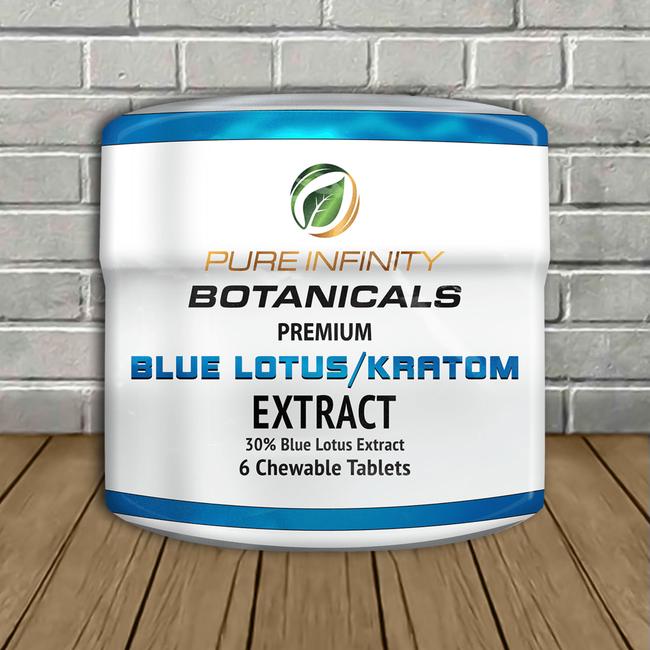 Pure Infinity Botanicals Blue Lotus + Kratom Tablets 6ct Best Sales Price - Edibles