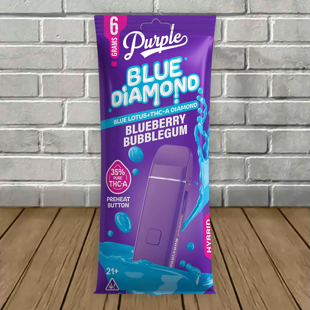 Purple Blue Diamond Blue Lotus + THCa Diamonds Disposable 6g Best Sales Price - Vape Pens