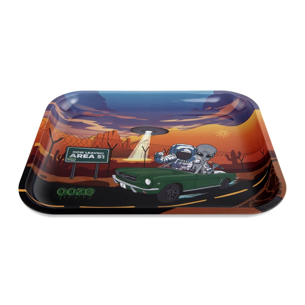 Ooze Rolling Tray - Metal - Large Best Sales Price - Rolling Papers & Supplies