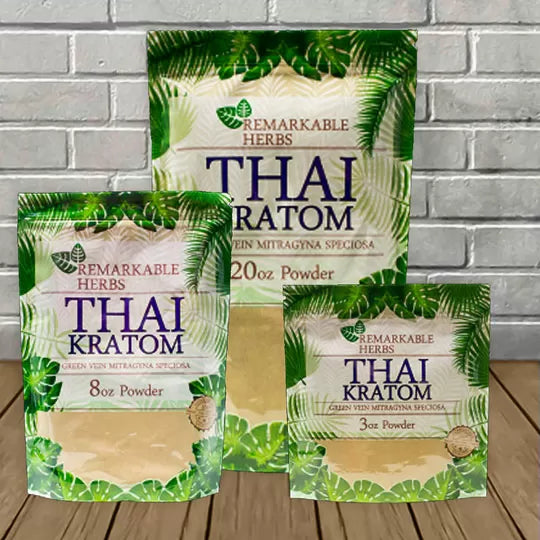 Remarkable Herbs THAI Kratom Powder Green Vein Best Sales Price - Kratom