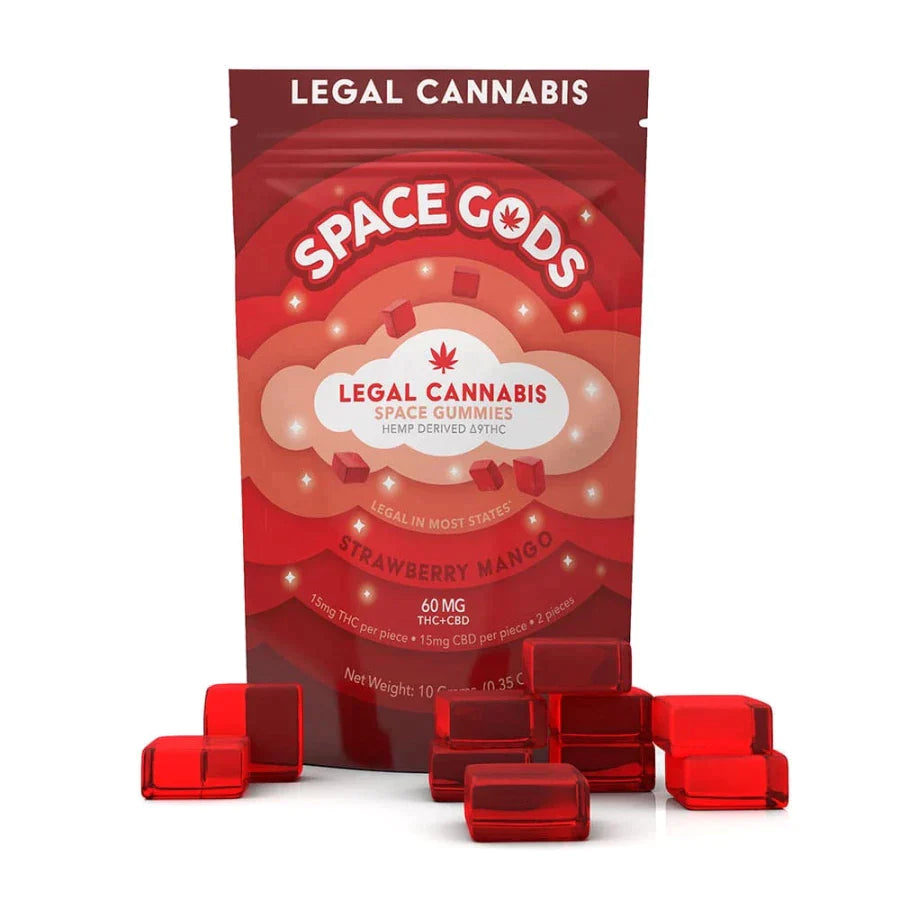 Space Gods 15mg Delta 9 THC + CBD Gummies (10ct) Best Sales Price - Gummies