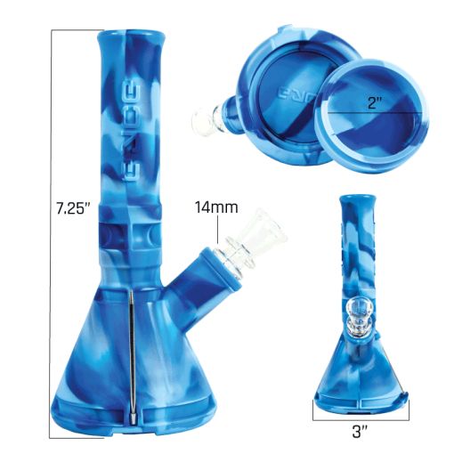 Cannabox Silicone Mini Beaker Water Pipe w/ Storage Best Sales Price - Smoking Pipes