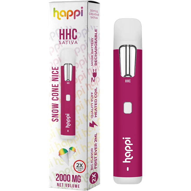 Happi Snow Cone Nice - HHC 2G Disposable (Sativa) Best Sales Price - Vape Pens