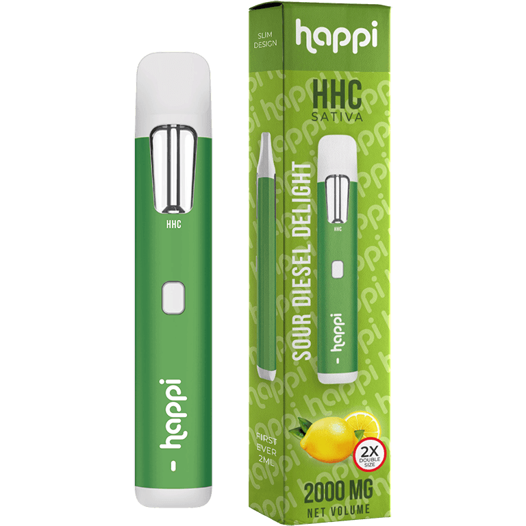 Happi Sour Diesel Delight - HHC 2G Disposable (Sativa) Best Sales Price - Vape Pens