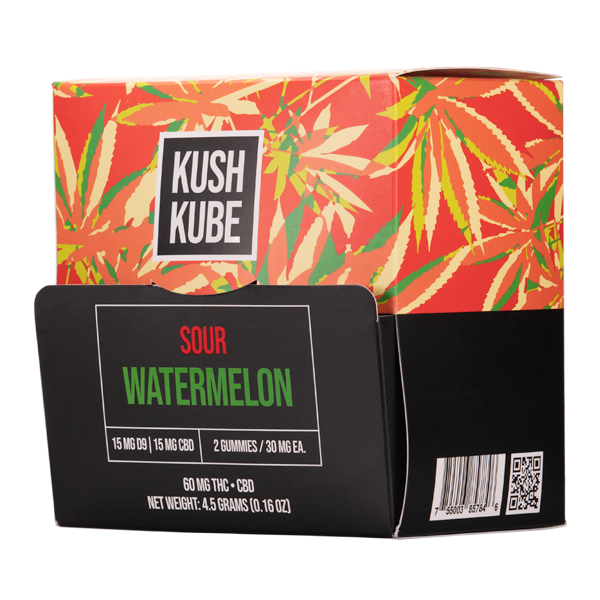 Sour Watermelon 2ct Kush Kube Gummies Best Sales Price - Gummies