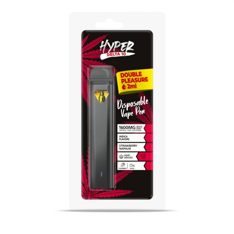Strawberry Napalm THC Vape - Delta 10 Disposable Hyper 1600mg Best Sales Price - CBD