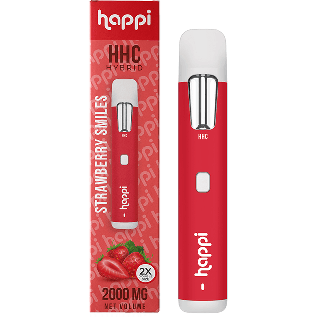 Happi Strawberry Smiles - HHC 2G Disposable (Hybrid) Best Sales Price - Vape Pens