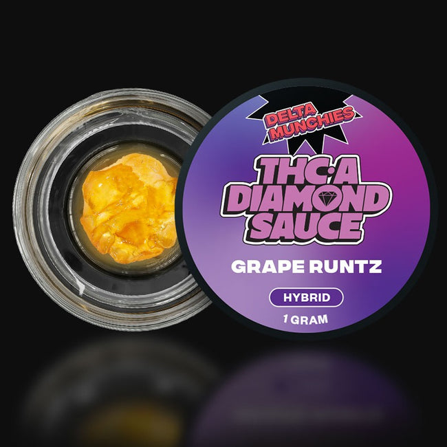 Delta Munchies Grape Runtz 1G THC-A Diamond Sauce Best Sales Price - CBD