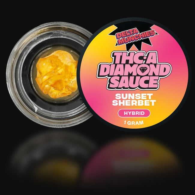 Delta Munchies Sunset Sherbet 1G THC-A Diamond Sauce Best Sales Price -