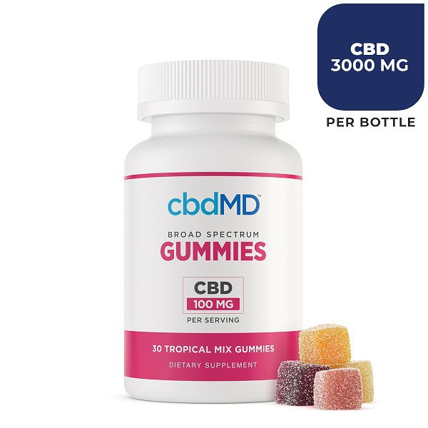 cbdMD Tropical Mix Gummies 30 Count | 100mg CBD Best Sales Price - Gummies