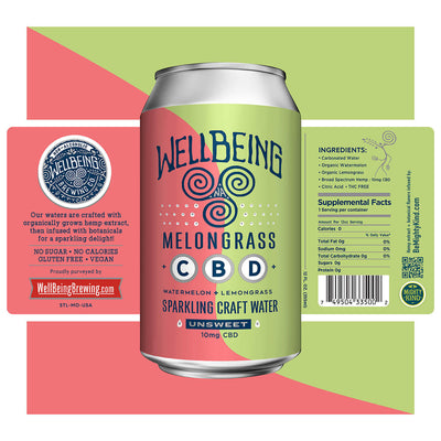 Mighty Kind Wellbeing Melongrass CBD Beverage Drinks Best Sales Price - Edibles