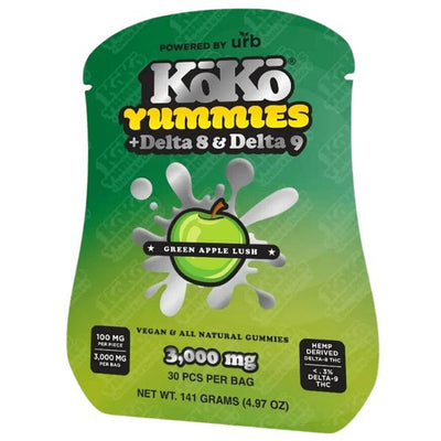 URB KoKo Yummies + Delta 8 and Delta 9 Gummies 3000mg Best Sales Price - Gummies