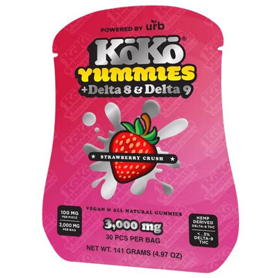 URB KoKo Yummies + Delta 8 and Delta 9 Gummies 3000mg Best Sales Price - Gummies