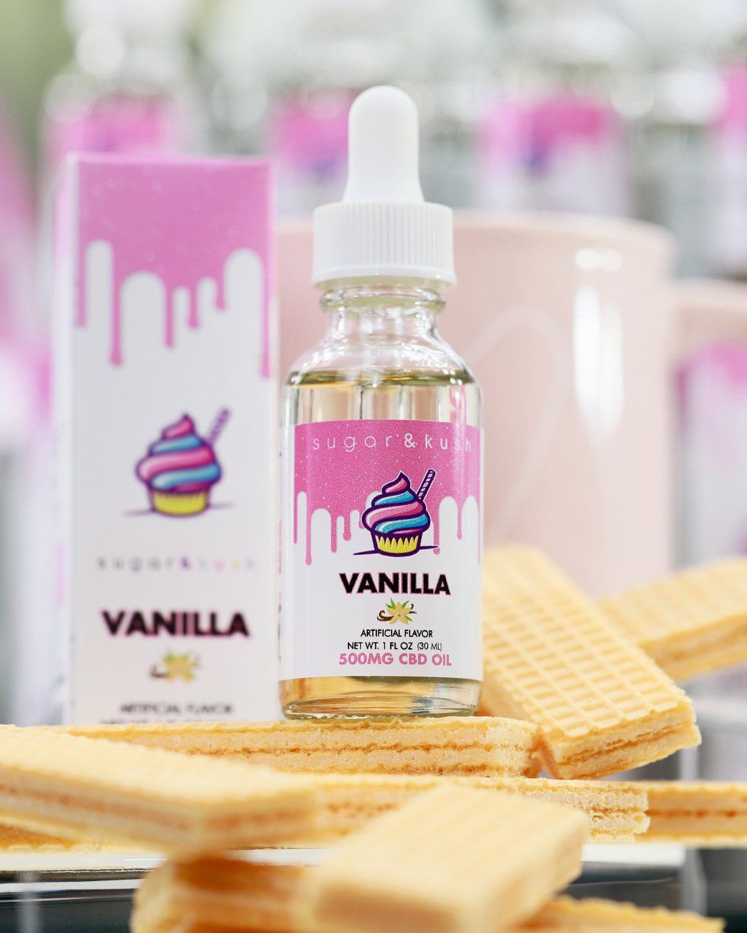 Sugar and Kush Vanilla Flavored CBD Oil Drops Best Sales Price - Tincture Oil