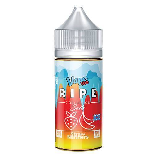 Straw Nanners On ICE by Vape 100 Ripe Collection Salts 30ml Best Sales Price - eJuice