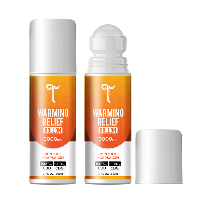 Tillmans Tranquils CBD Roll On + CBG – Muscle Relief Warming Gel Best Sales Price - Edibles