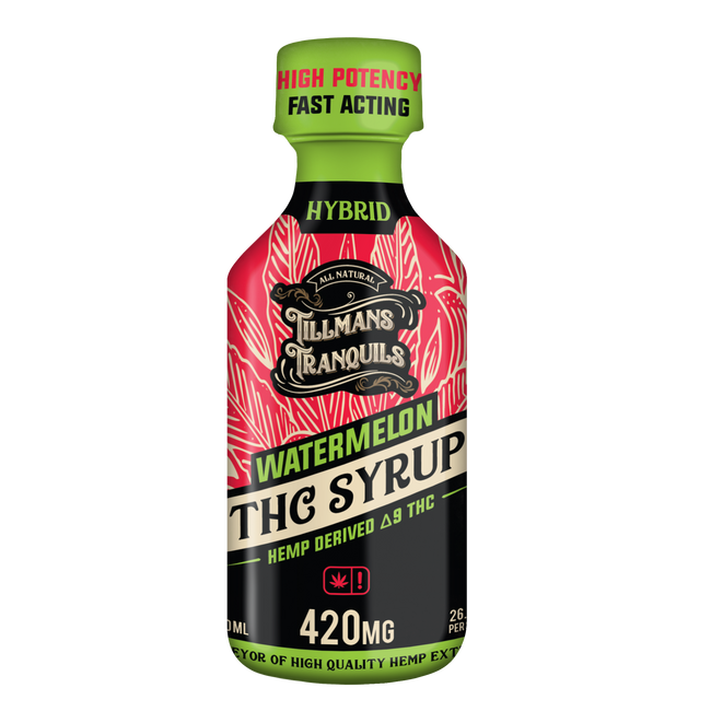 Tillmans Tranquils Watermelon Delta 9 Syrup – 420mg Best Sales Price - Edibles
