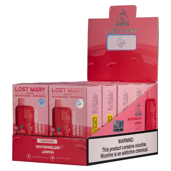 Watermelon Lemon Lost Mary OS5000 Best Sales Price - Disposables