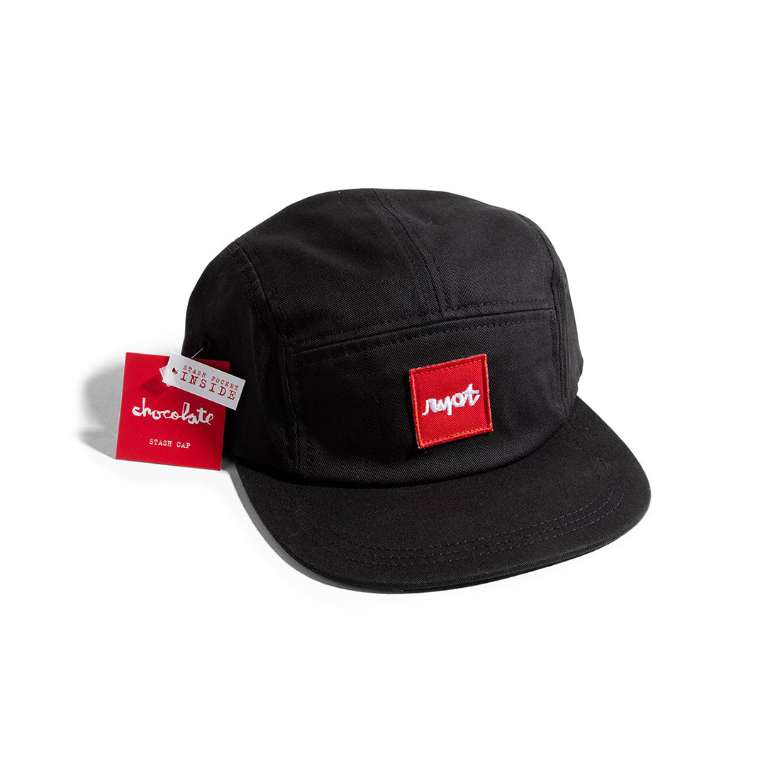 RYOT Chocolate X RYOT 5 Panel Hat in Black Best Sales Price - RYOT