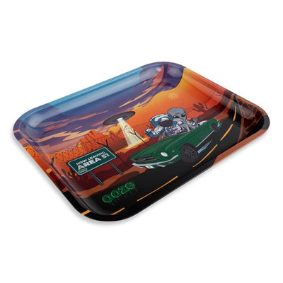 Ooze Rolling Tray - Metal - Large Best Sales Price - Rolling Papers & Supplies